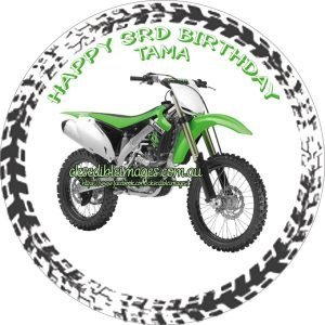 green motorbike green dirt bike